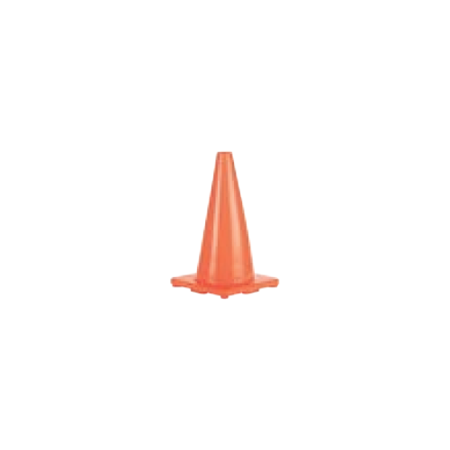12 Inch High Visibility Flexible Vinyl Cone Orange