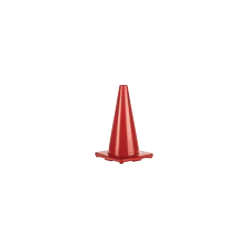 18 Inch High Visibility Flexible Vinyl Cone Red