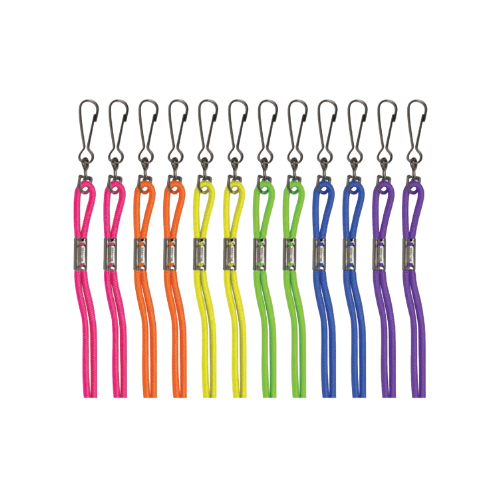 Assorted Neon Nylon Lanyards