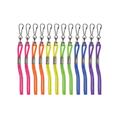 Assorted Neon Nylon Lanyards