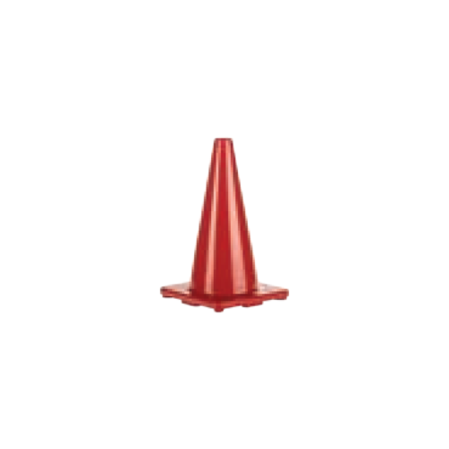 12 Inch High Visibility Flexible Vinyl Cone Red