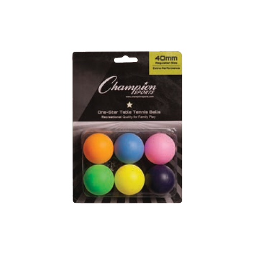 1 Star Table Tennis 6/Multi Color Pack