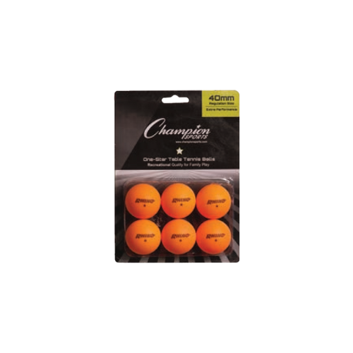 1 Star Table Tennis 6/Pack Orange