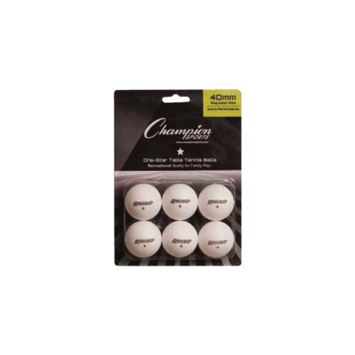 1 Star Table Tennis 6/Pack White