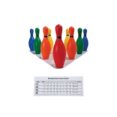 Multi-Color Plastic Bowling Pin Set