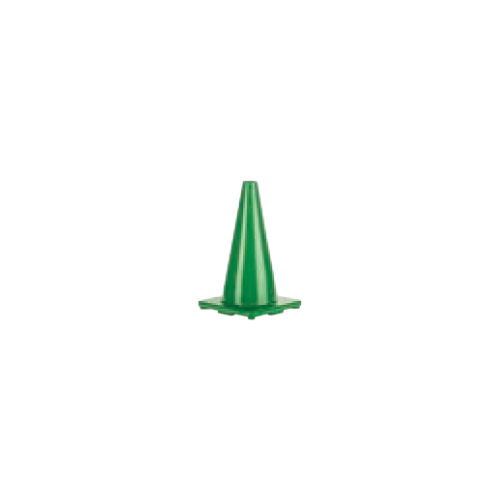 12 Inch High Visibility Flexible Vinyl Cone Green