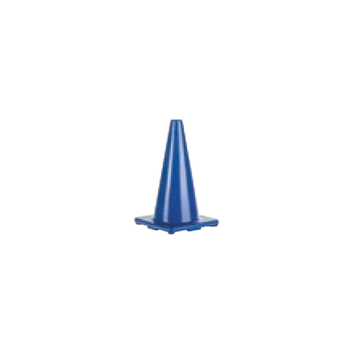 18 Inch High Visibility Flexible Vinyl Cone Blue