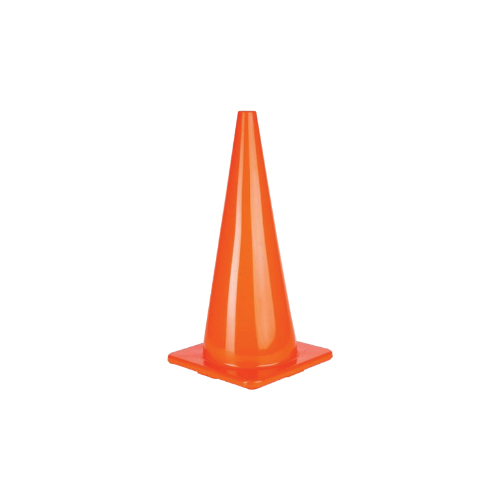 18 Inch High Visibility Flexible Vinyl Cone Orange