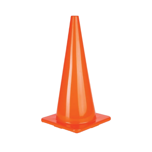 28 Inch High Visibility Flexible Vinyl Cone Orange