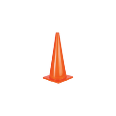 6 Inch High Visibility Flexible Vinyl Cone Orange