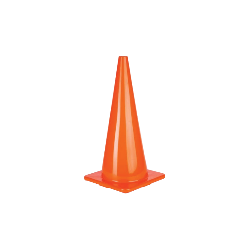 9 Inch High Visibility Flexible Vinyl Cone Orange