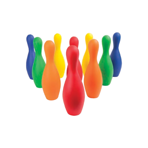 Multi-colored Foam Bowling Pin Set