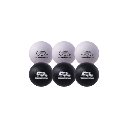 6 Inch Rhino Skin Dodgeball Set Black/White