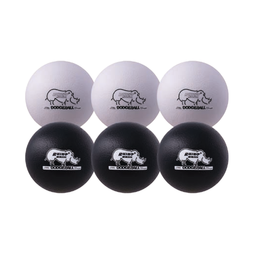 8 Inch Rhino Skin Dodgeball Set Black/White