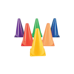 9 Inch High Visibility Plastic Cone Set