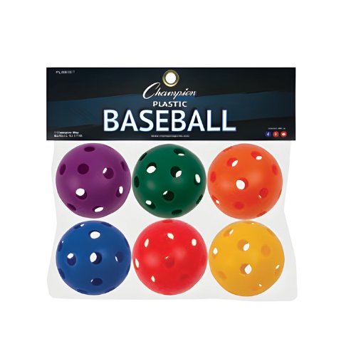 Plastic Baseball Assorted Color Set