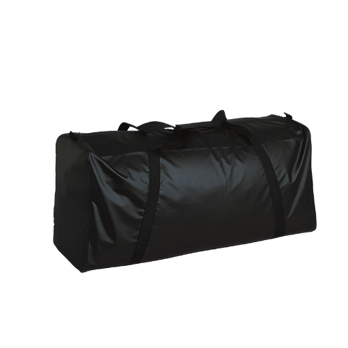 Zippered Canvas Duffle Bag Black