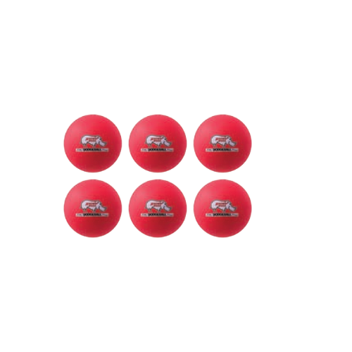 6 Inch Rhino Skin Low Bounce Dodgeball Set Neon Red